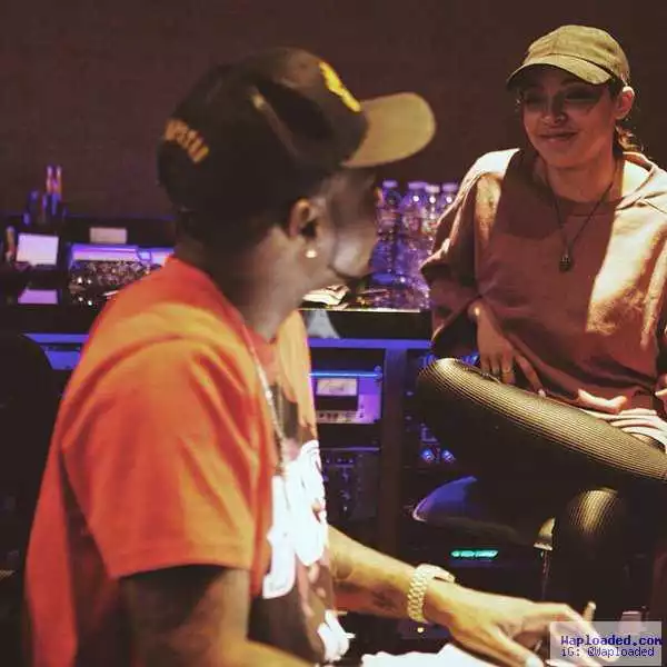 " Can You Make Me Feel Like Number 1 ? " – Davido Tweeted As He Pictured With American Singer, Tinashe, In The Studio